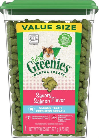 GREENIES - Feline Dental Treats Savory Salmon Flavor - 9.75 oz (277 g)
