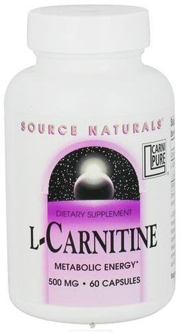 SOURCE NATURALS - L-Carnitine 500 mg - 60 Capsules