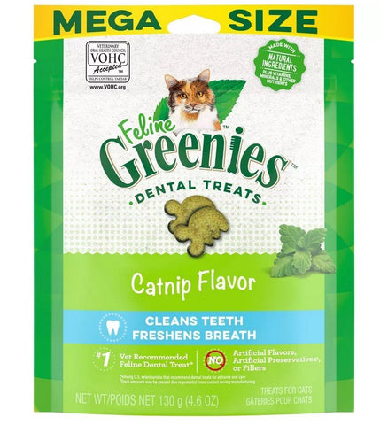 GREENIES - Feline Dental Treats Catnip Flavor - 4.6 oz (130 g)