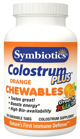 Symbiotics Colostrum Chewables Orange Cream