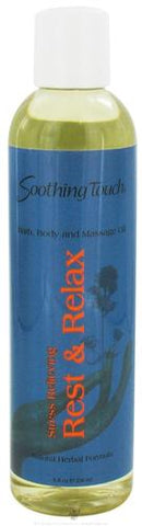 Soothing Touch - Bath, Body And Massage Oil Rest And Relaxation - 8 Oz, Pack Of 2