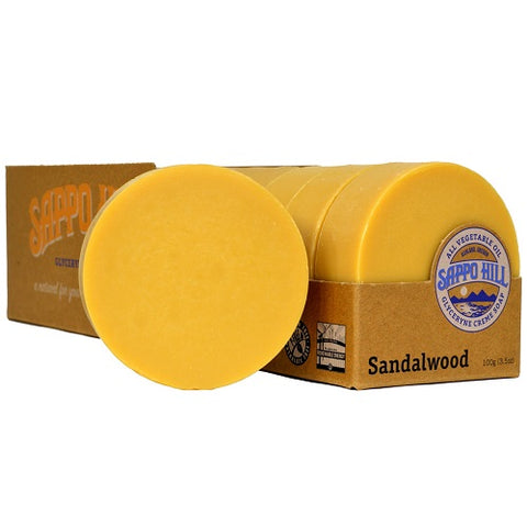 Sappo Hill - Glycerine Creme Soap Sandalwood - 12 x 3.5 oz. Bars