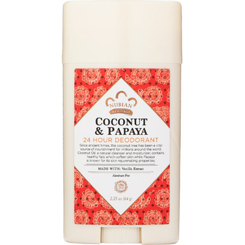 NUBIAN HERITAGE - Coconut & Papaya 24 Hour Deodorant