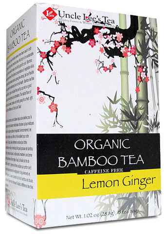 UNCLE LEE'S TEA - Organic Bamboo Tea Lemon Ginger