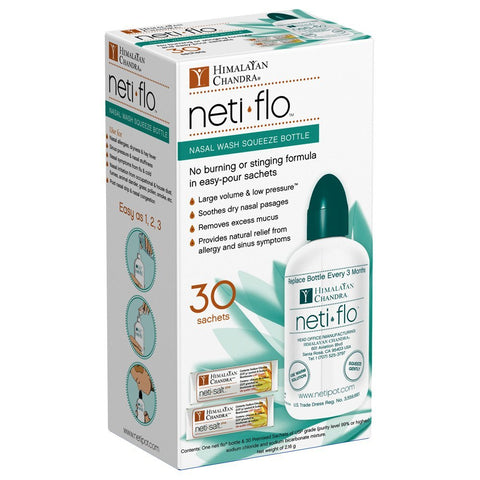 HIMALAYAN - Neti Flo Nasal Wash Bottle with 30 Sachets