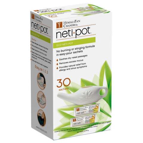 HIMALAYAN - Eco Neti Pot with 30 Neti Salt Sachets