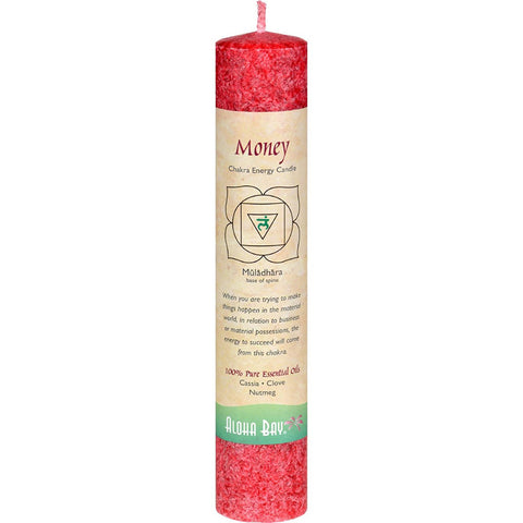 ALOHA BAY - Candle Chakra Pillars Money Red