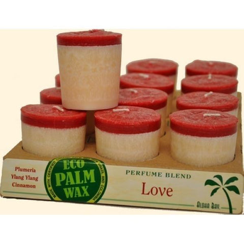 ALOHA BAY - Candle Nature Votives Love (IvoryRed)