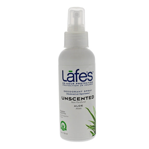 LAFES - Deodorant Spray Unscented, with Aloe Vera