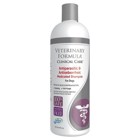 VETERINARY FORMULA - Antiparasitic & Antiseborrheic Medicated Shampoo for Dogs