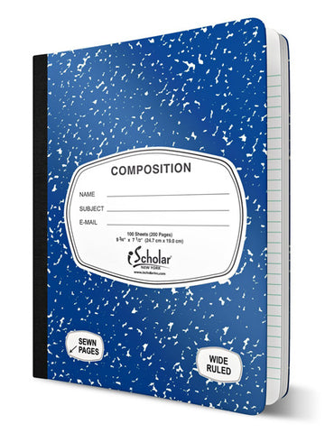 iSCHOLAR - Composition Book Wide Ruled 9.75 x 7.5 Inches
