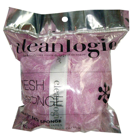 CLEAN LOGIC - Mesh Bath Sponge Assorted Colors