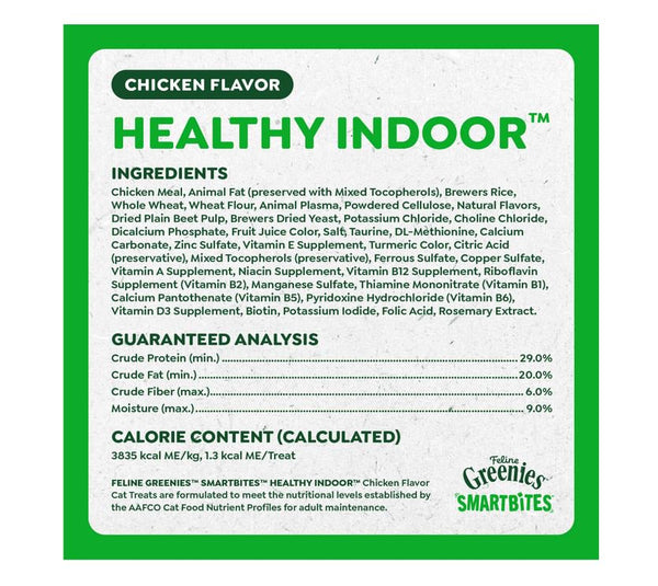 GREENIES - SMARTBITES Chicken Flavor Healthy Indoor Cat Treats - 2.1 oz. (60 g)