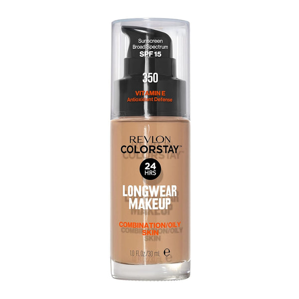 REVLON - ColorStay Makeup for Combination/Oily Skin 350 Rich Tan - 1 fl. oz. (30 ml)