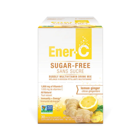 ENER-C - Sugar Free Multivitamin Drink Mix Lemon Ginger - 30 Packets