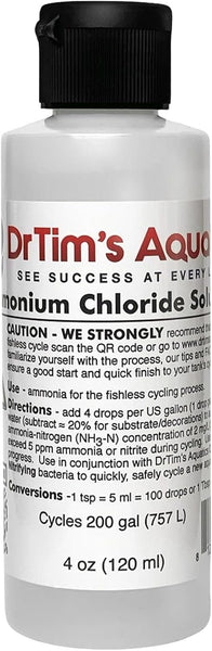 DR TIM'S AQUATICS - Ammonium Chloride Solution - 4 fl oz (120 ml)