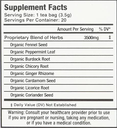 MATE FACTOR - Functional Herbal Blends Digestive Tea with Prebiotics - 20 Tea Bags