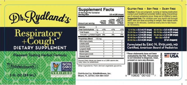 DR. RYDLAND'S - Adult & Childrens Respiratory Cough Formula - 2 fl oz (59 ml)