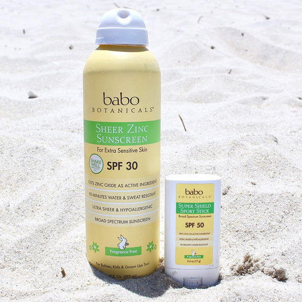 Babo Botanicals - Super Shield Sport Stick Fragrance Free 50 SPF - 0,6 oz.