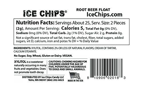 ICE CHIPS CANDY - Root Beer Float - 1.76 oz. (50 g)
