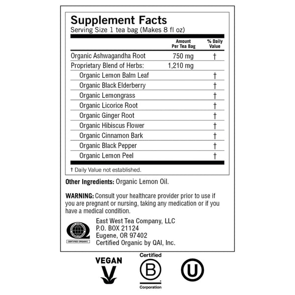 YOGI TEA - Elderberry Lemon Balm Immune + Stress - 16 Tea Bags