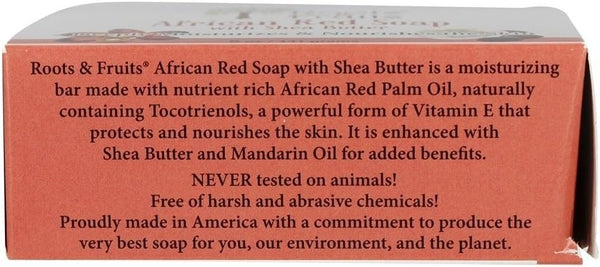 ROOTS & FRUITS - African Red Bar Soap with Shea Butter - 5 oz. (141 g)