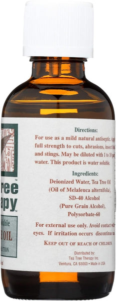 TEA TREE - 15% Water Soluble Tea Tree Oil Antiseptic Solution - 2 fl oz (60 ml)