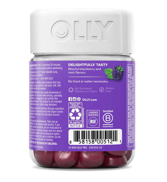 OLLY - Sleep 3mg Melatonin - 50 Gummies