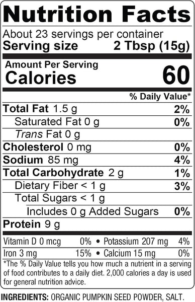 BAREORGANICS - Organic Pumpkin Protein Powder - 12 oz (340 g)