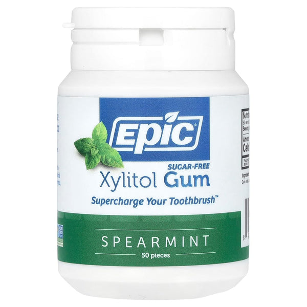 EPIC DENTAL - Xylitol Sweetened Spearmint Gum - 50 Pieces