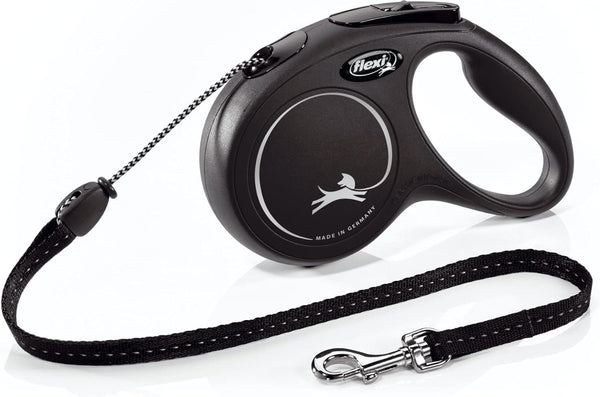 FLEXI - New Classic Cord Retractable Dog Leash for Medium Dogs up to 44 lbs. - 16' long