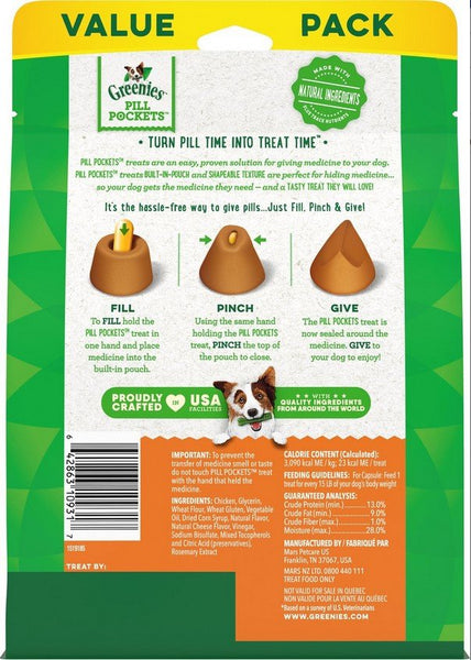GREENIES - Pill Pockets Capsules Dog Treats Cheese Flavor - 60 Treats (15.8 oz./448 g)