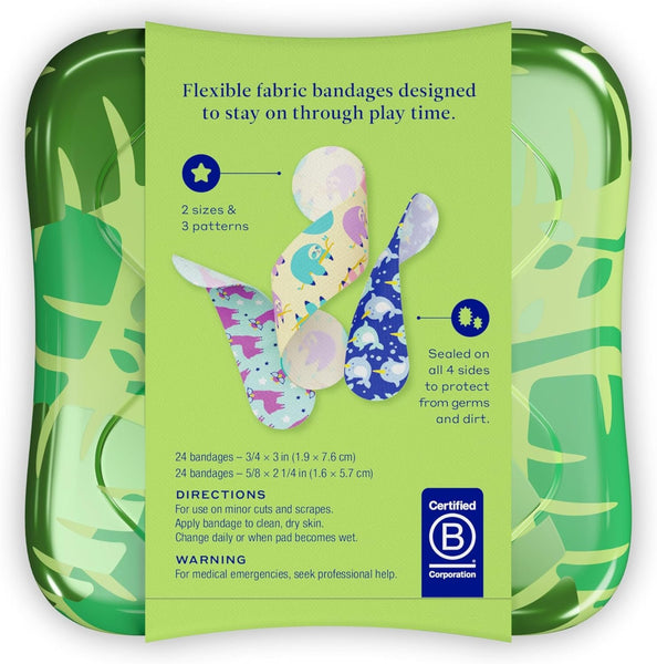 WELLY - Sloth & Friends Flex Fabric Bandages - 48 Count