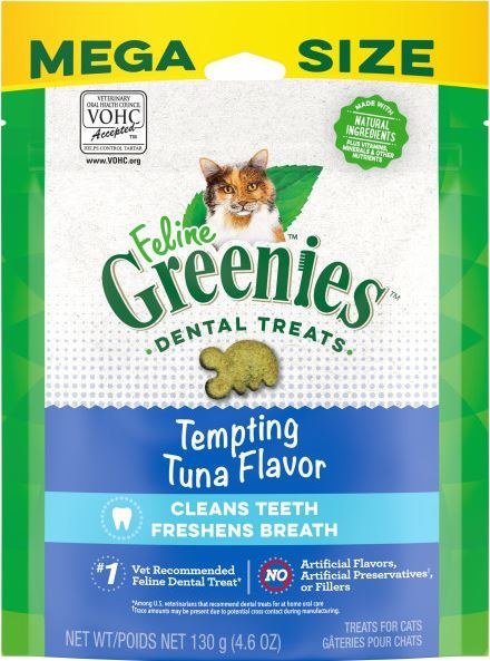 GREENIES - Feline Dental Treats Tempting Tuna Flavor - 2.1 oz (130 g)