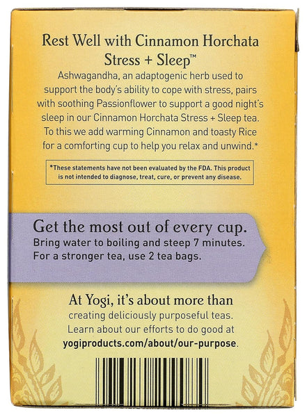 YOGI TEA - Yogi Tea Cinnamon Horchata Stress + Sleep - 16 bag