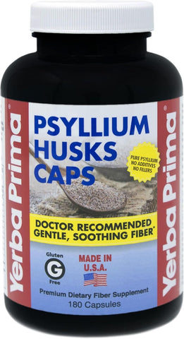 YERBA PRIMA - Psyllium Husks Caps - 180 Capsules