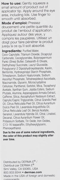 DERMA E - Vitamin C, No Dark Circles Perfecting Eye Cream - .5 oz (14 g)