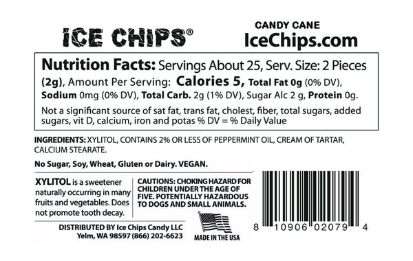 ICE CHIPS CANDY - Candy Cane - 1.76 oz. (50 g)