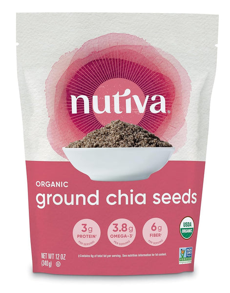 NUTIVA - Organic Ground Chia Seeds - 12 oz. (355 g)