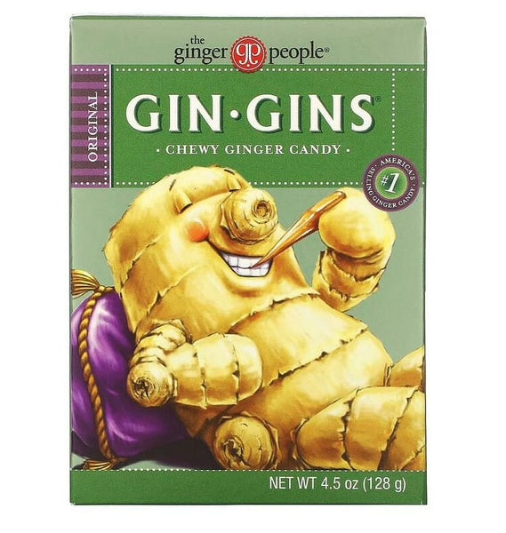 GINGER PEOPLE - Gin Gins Original Chewy Ginger Candy - 4.5 oz. Bag