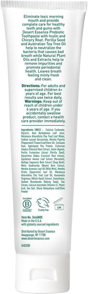 DESERT ESSENCE - Prebiotic Toothpaste Mint - 6.25 oz (176 g)