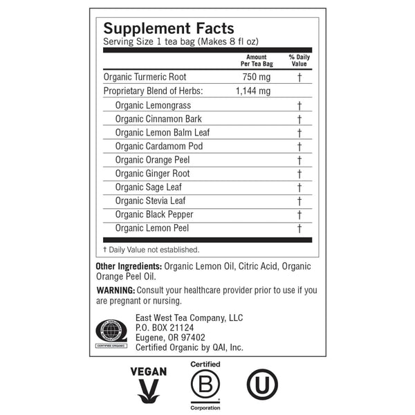 YOGI TEA - Sweet Ginger Citrus Turmeric Vitality Tea - 16 Tea Bags