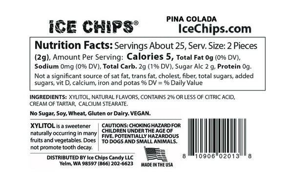 ICE CHIPS CANDY - Pina Colada - 1.76 oz. (50 g)