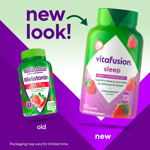 VITAFUSION - Melatonin Max Strength 10 mg - 100 Gummies