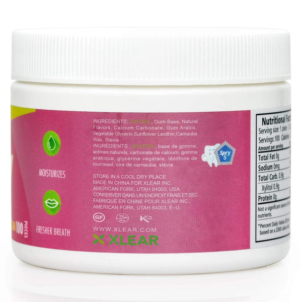 SPRY - Natural Xylitol Gum, Natural Bubblegum - 100 Pieces