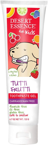 DESERT ESSENCE - Tutti Frutti Gel Toothpaste for Kids - 4.7 oz (133 g)