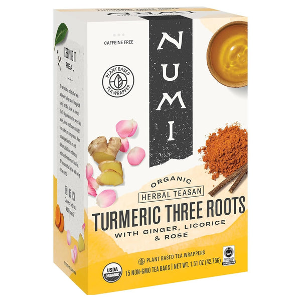 NUMI TEAS - Turmeric Tea Three Roots - 12 Tea Bags