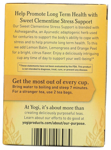 YOGI TEA - Sweet Clementine Stress Support - 16 Tea Bags