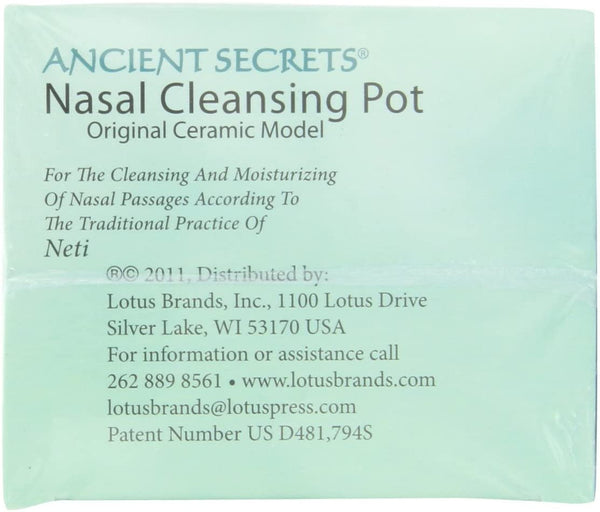 ANCIENT SECRETS - Nasal Cleansing Pot Salt - 1 Neti Pot