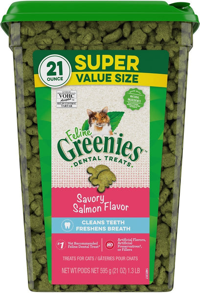GREENIES - Feline Dental Treats Savory Salmon Flavor - 21 oz (595 g)